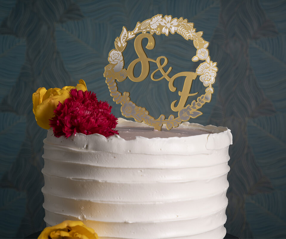 Cake Topper Fiori